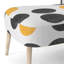 Chaise d'appoint rembourrée à motif jaune et noir