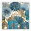 Art mural en verre acrylique «Blue and Gold Poppies I» par Studio W-101670718