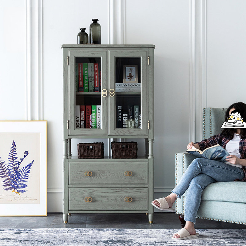 Vitrine American Retro et simple gris