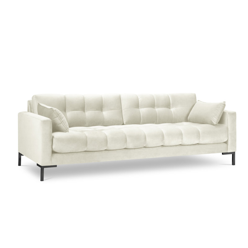 Adoraim 4 Seater Sofa, Light Beige, Black