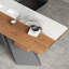 Bureau rectangulaire en bois massif + pierre + fer avec 4 tiroirs-108352814-108352818