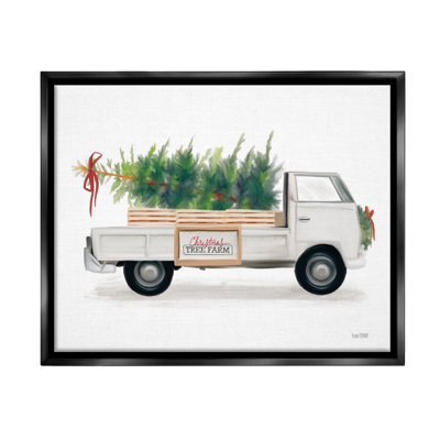 " Christmas Tree Farm Truck Floater Frame " by House Fenway
