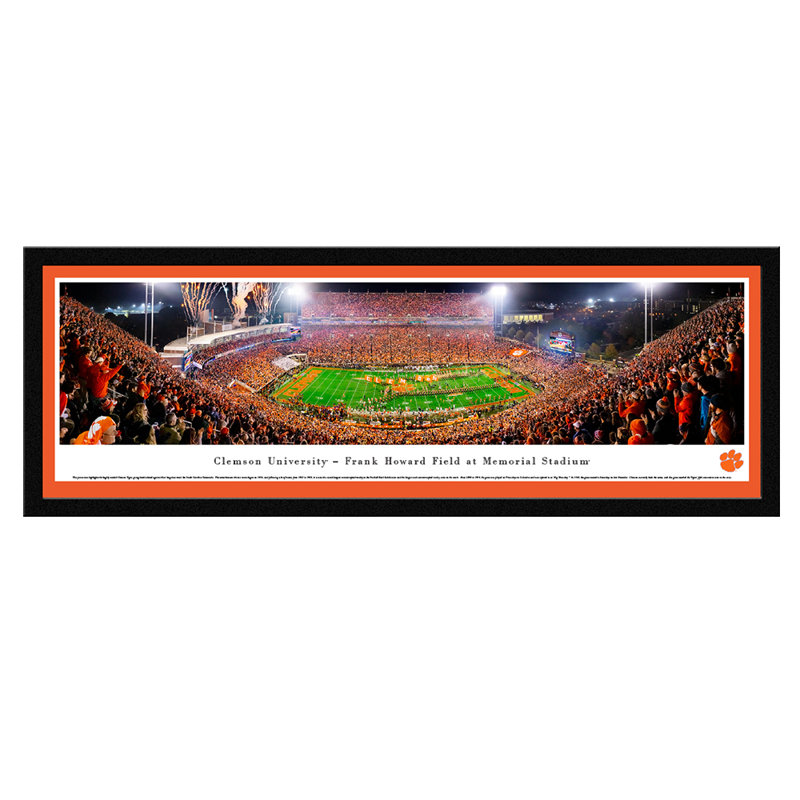 NCAA " College Football And Basketball ", Black Floater Framed, 15.5" H x 42" W x 0.88" D