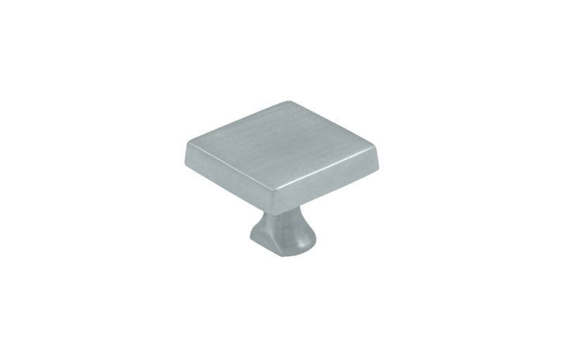 Deltana KBSU5 Solid Brass Square Knob For HD Bolt in Antique Brass, 26" H x 26" W x 26" D, Brushed Chrome