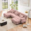 Chenille Upholstered Boneless 3-Seater Modular U-Shaped Deep Seat Sectional Sofa with 2 Ottomans-114233031