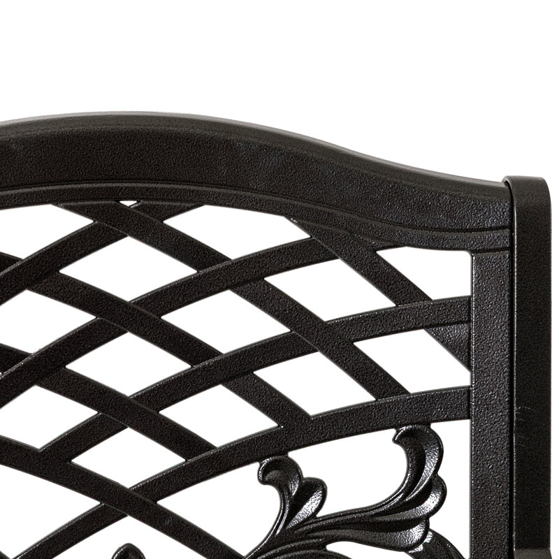 Chaises de patio durables, extérieur en aluminium coulé bronze traditionnel