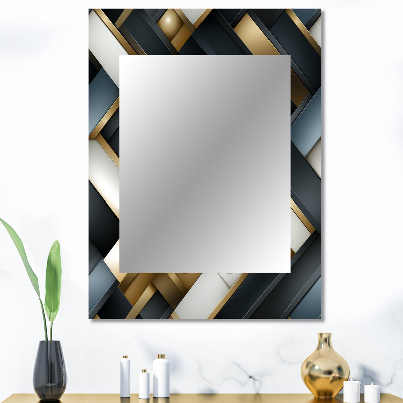 Yahoue - Large Wall Mirror On Metal, 40 po x 30 po