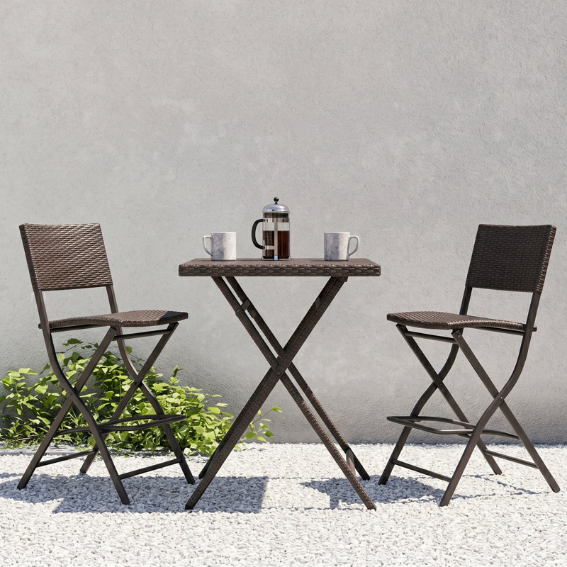 Kerr 2 - Person Wood Patio Dining Set with Rectangular Table