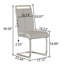 Ensemble de table de salle à manger 3 pièces, une table de salle à manger et une chaise rembourrée avec pieds en métal-1137837573