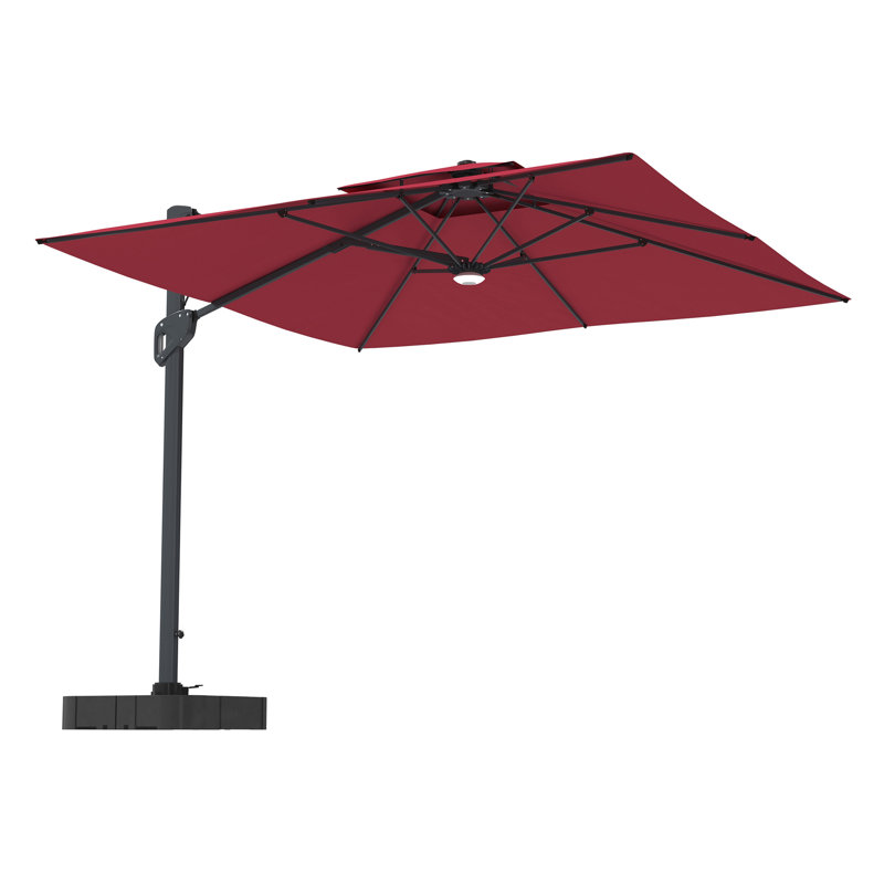 Parasol en porte-à-faux Kimberlee, Rouge