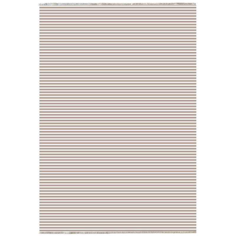 Tapis intérieur / extérieur lavable antidérapant en chenille beige Pender, Rectangle 4 pi x 5 pi 11 po
