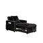 Fauteuil-lit ajustable à dossier réglable: pliant à trois, convertible, inclinable et lit simple. Chaise de lit moderne noire tendance: Threeone, pliable réglable, velours, adulte avec fonction