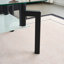 Table basse rectangulaire moderne en verre noir
