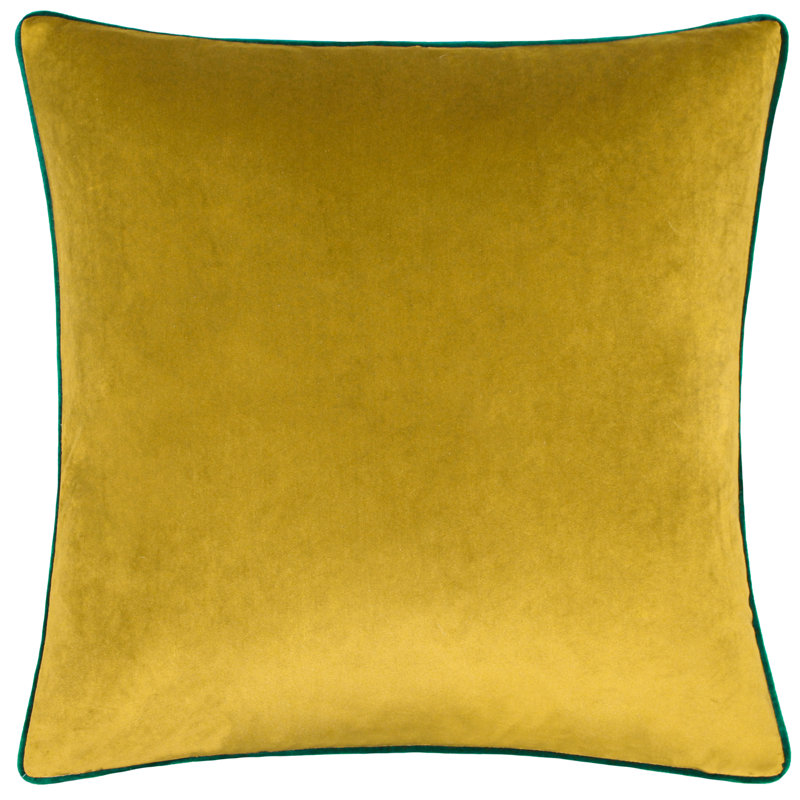 Meridian Square Cushion, Yellow/Green, Square 45cm, Polyester
