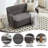 59'' W Modern Upholstery Teddy Sofa Loveseat-8166887
