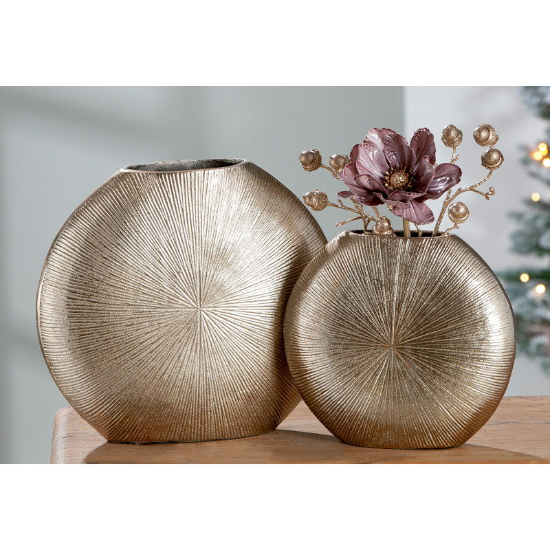 Rafal Aluminum Table Vase, 25cm H x 22cm W x 7cm D