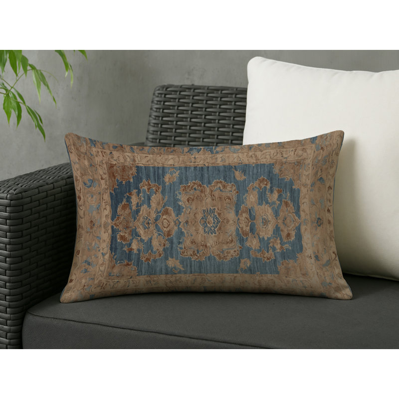 Coussin décoratif intérieur et extérieur Modern, Gris oriental gris 4, Rectangle H 20 po x l 14 po