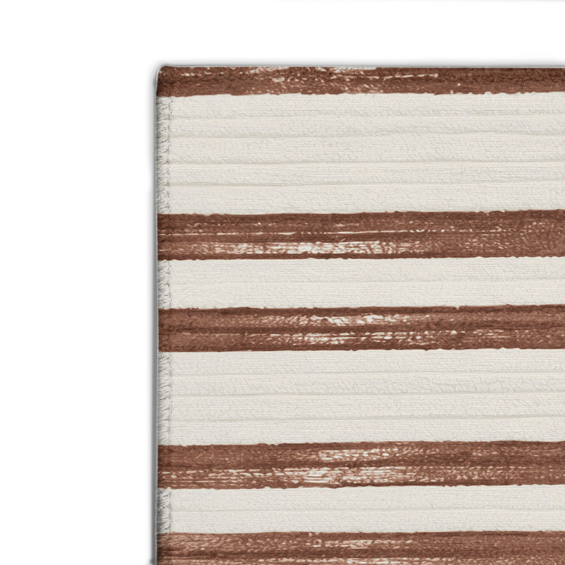 Tapis intérieur / extérieur gris HorizontalStripes, Rectangulaire 2 pi x 3 pi