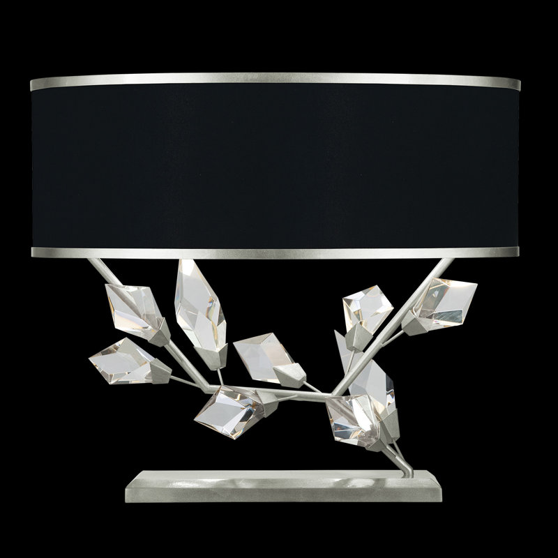 Foret Metal Table Lamp, Silver, Black