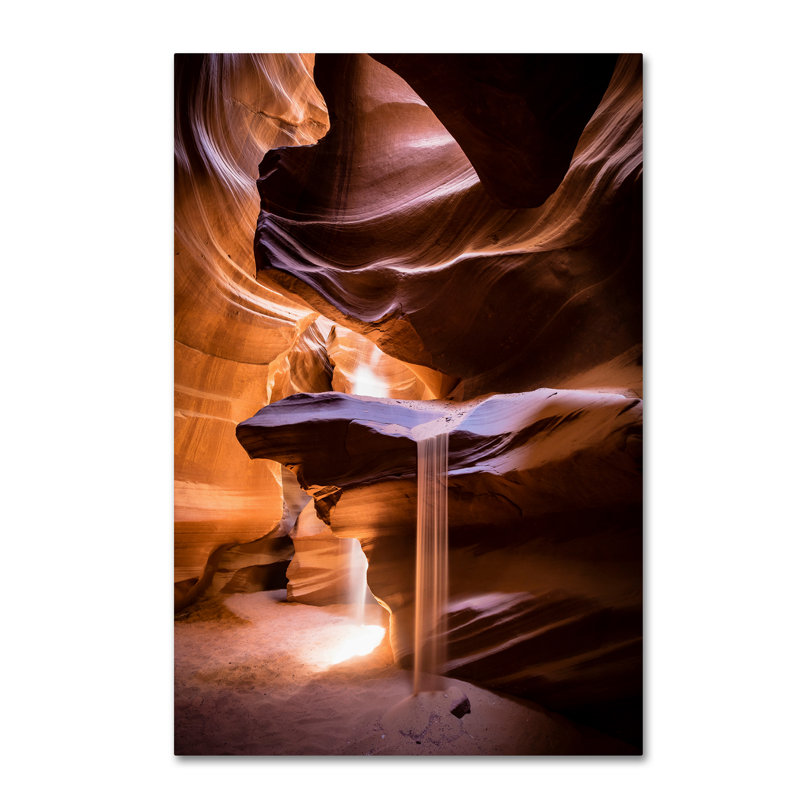 Sand Fall Canyon Landscape Wrapped Canvas Print