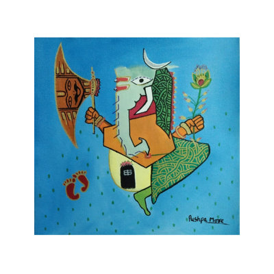 Shree Ganesha | Acrylic On Canvas | By Pushpa Mahadeo More