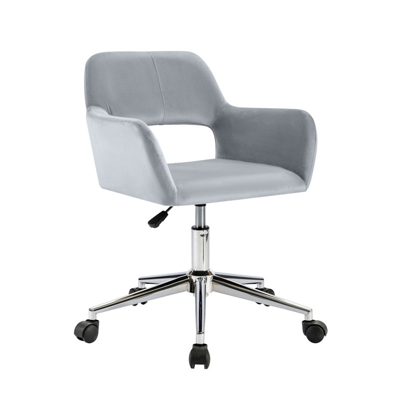 Conor Suede Office Chair, Grey