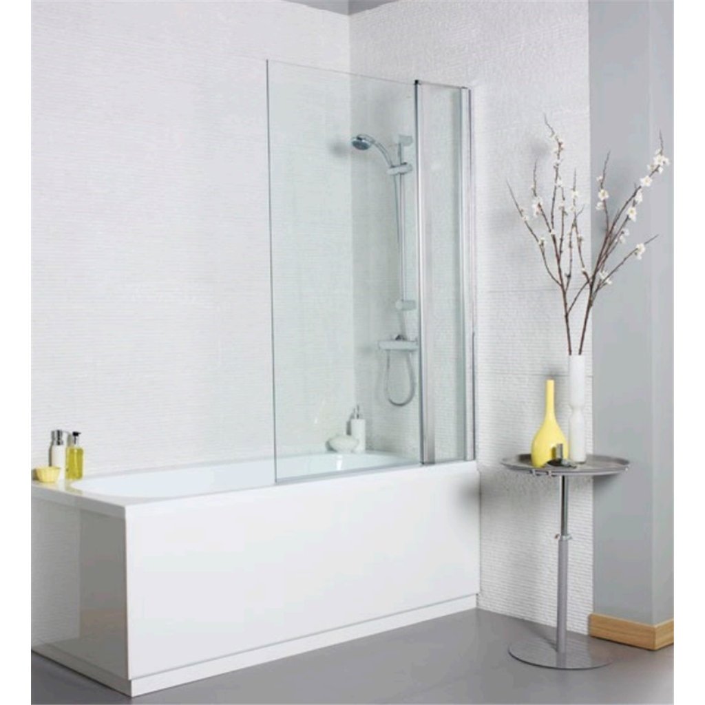 Clifton 100cm 1000mm W x 1435mm H Pivot Semi-Frameless Bath Screen with Glass
