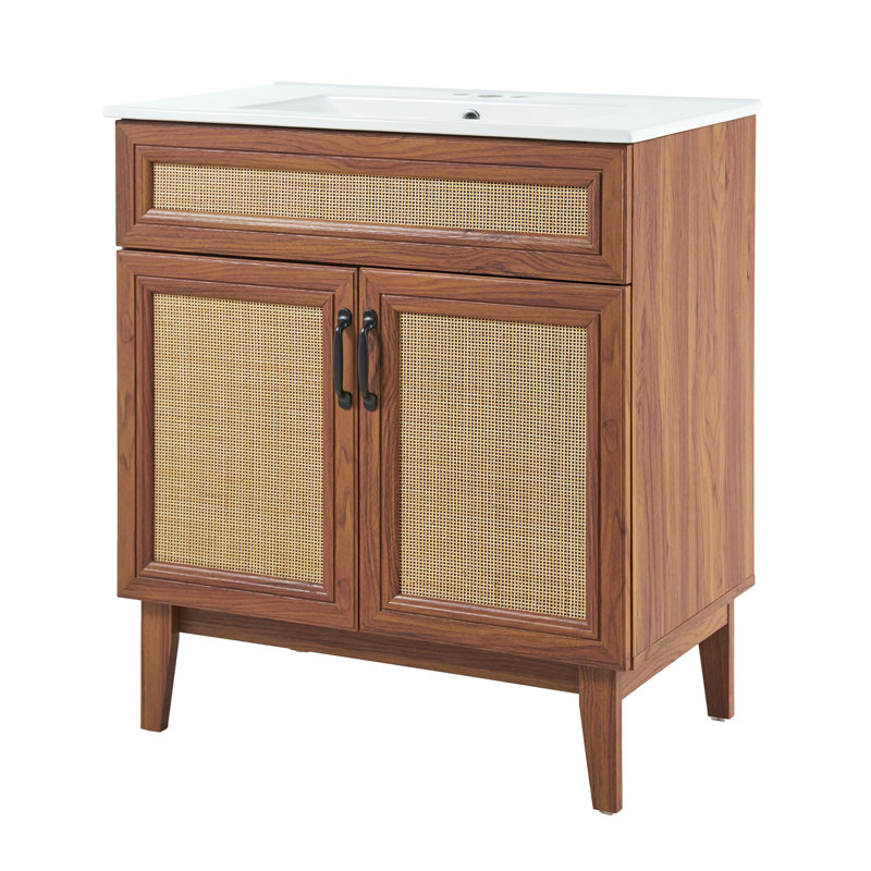 Ensemble de meuble-lavabo simple 30 po Javer, Brun