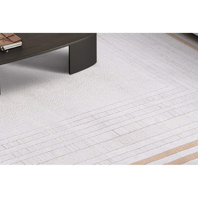 Tapis luxueux, 100% acrylique, 6,6 x 9,5 pieds | Hauteur des poils 9 mm, 2100 g / m², tissé à la machine, base en coton / jute | Élégantes couleurs de vison et de chameau, faciles à nettoyer, parfaites pour le décor du salon et de la chambre à coucher