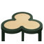 Clover Cigar Table With Reversible Lacquer And Natural Grasscloth Top In Matte Green Lacquer-1630211859