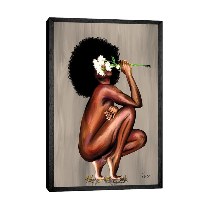 Floral Queen by Crixtover Edwin - Print on Canvas, Black Framed, 66.04 cm H x 45.72 cm W