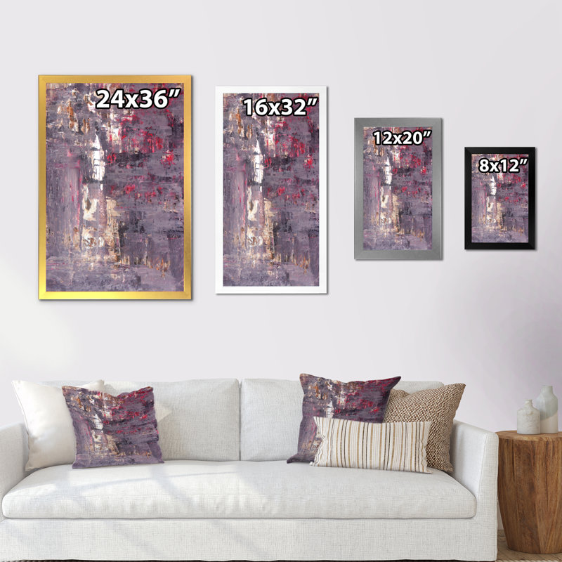 Art moderne gris et bleu II 2FDP47765, H 32 po x l 16 po x P 1 po, Toile avec cadre doré