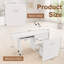 Bureau multifonctionnel extensible, bureau pliable de 47 pouces, table de maquillage avec miroir, 3 modes d'utilisation, équipé d'un tabouret de rangement-559723105