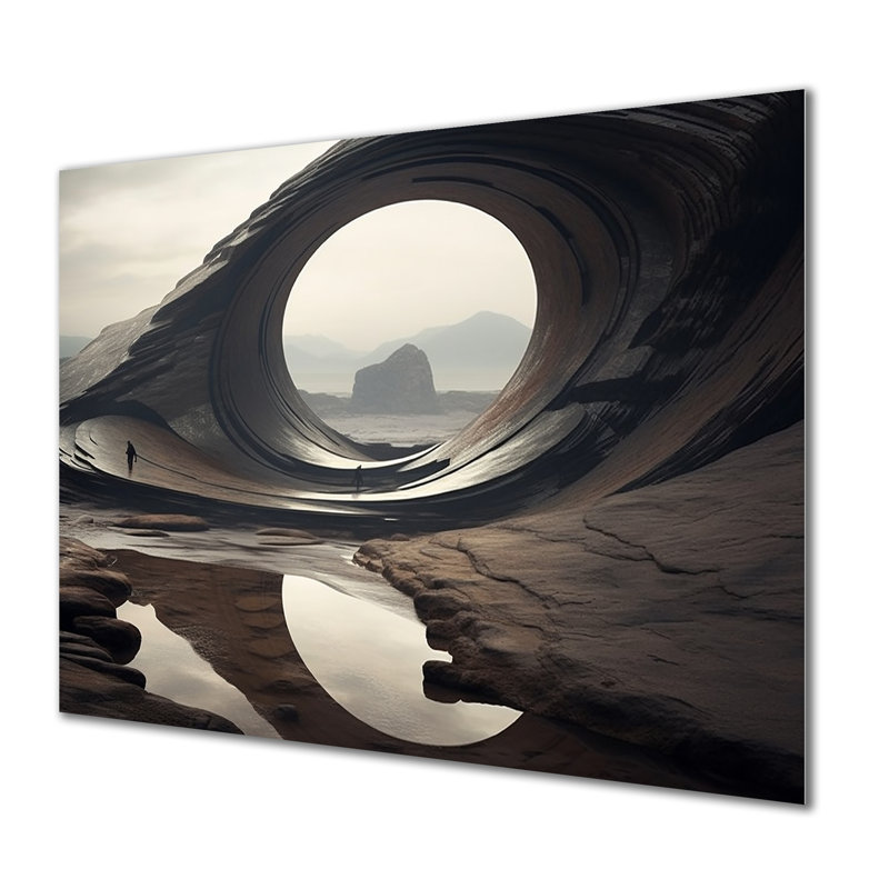 Art mural surréalisme surréalisme, Space Canyon III, H 12 po x l 20 po x P 1 po