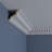 SAMPLE - Endurathane Linus Crown Moulding, 3 3/8"H x 3 3/8"P x 5"F x 12"L, Factory Primed