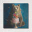  «Cake Bear On Blue» par Heather Gauthier, art mural en métal, 36 po x 36 po-536724382