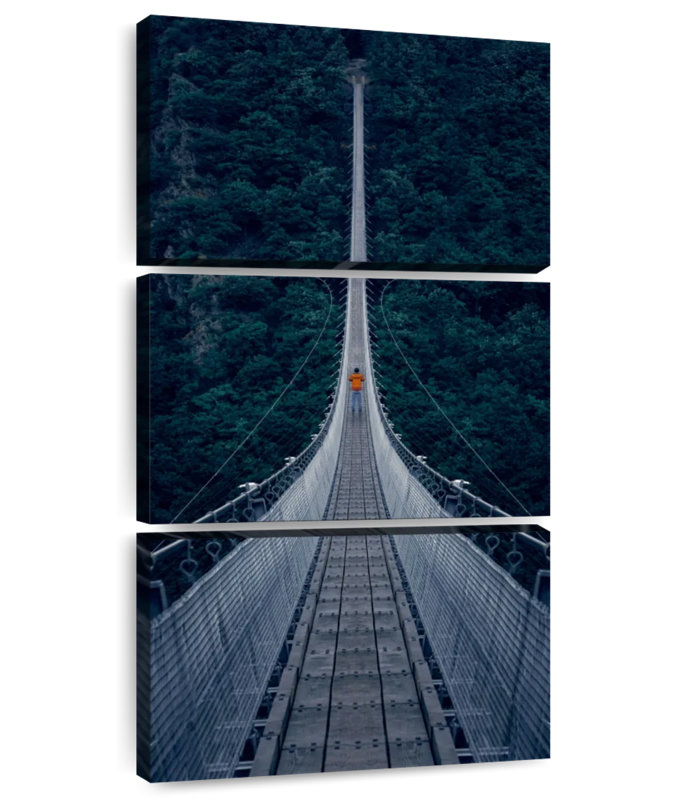 Geierlay Suspension Bridge, 75" H x 36" W