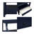 Newland Storage Nightstand with Drawer, Shelf and Pull-Out Drink Tray - Classic Black Hardware, Fluted Legs-973380546