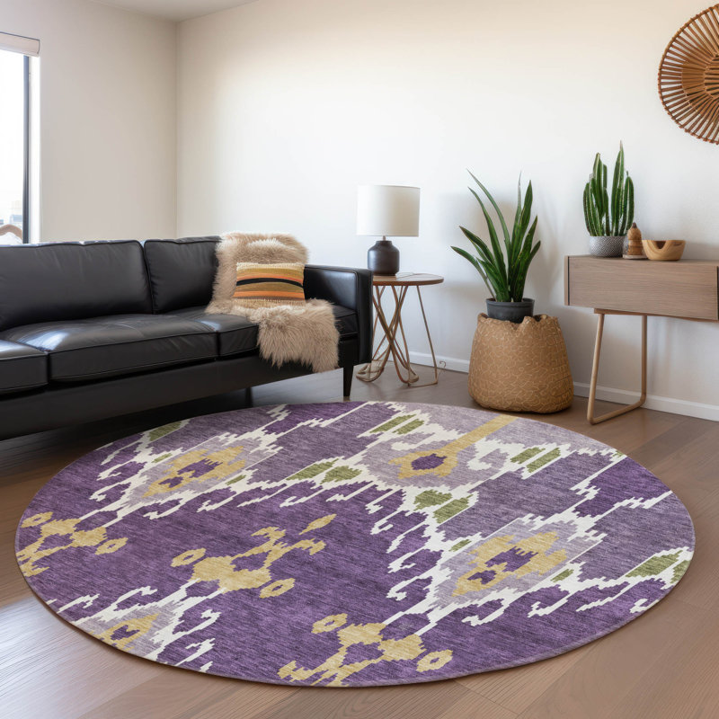 Tapis intérieur / extérieur Caziyah, Rond 8 pi