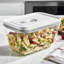 Fresh & Easy Glass Airtight Meal Prep 2.11 Qt Food Storage Container