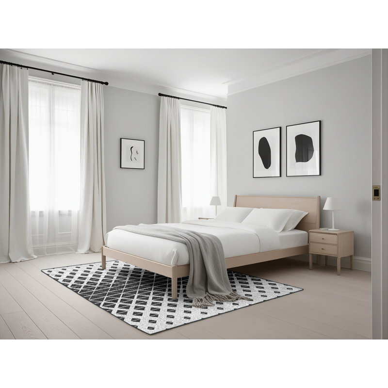 Tapis décoratif géométrique ryant, Rectangle 5 pi x 7 pi
