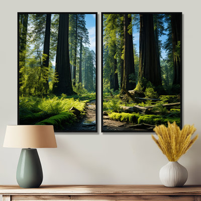 Redwood Giants Tree Forest II - Multi-Colour Traditional Wall Art