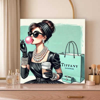 Art mural sur toile Tiffany Style Chic: Glamour Fashionista