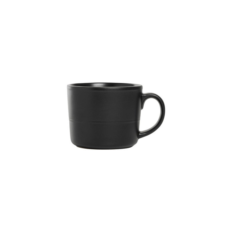 Matte Black Ceramic 12 Oz Microwave Safe Mug Set