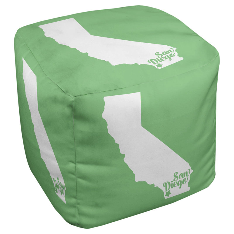 Repose-pieds cube san diego californie, Vert