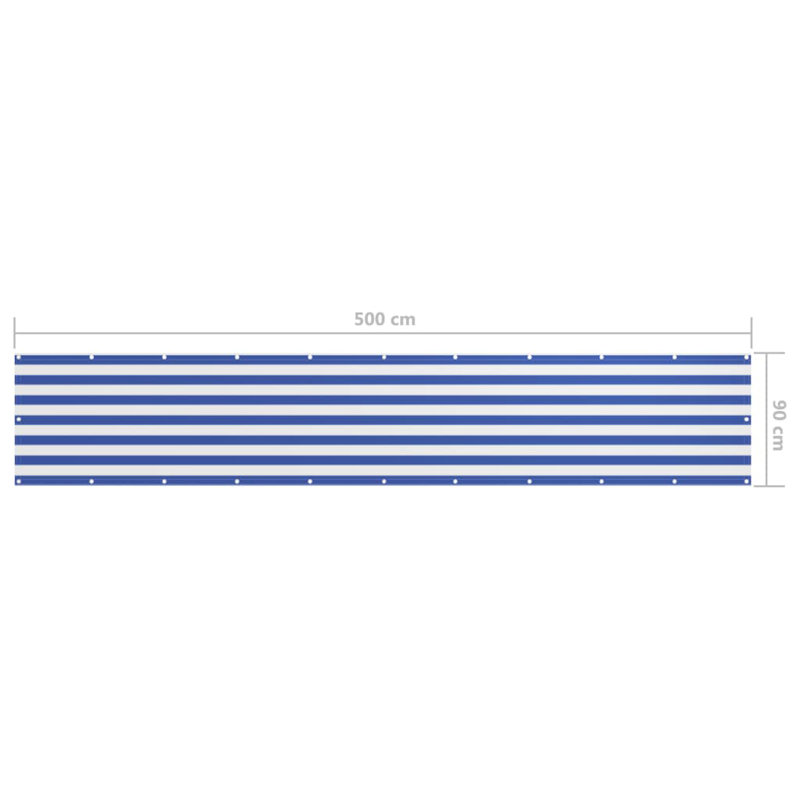 Fokko 0.9m x 5m Rectangular Shade Sail, Blue