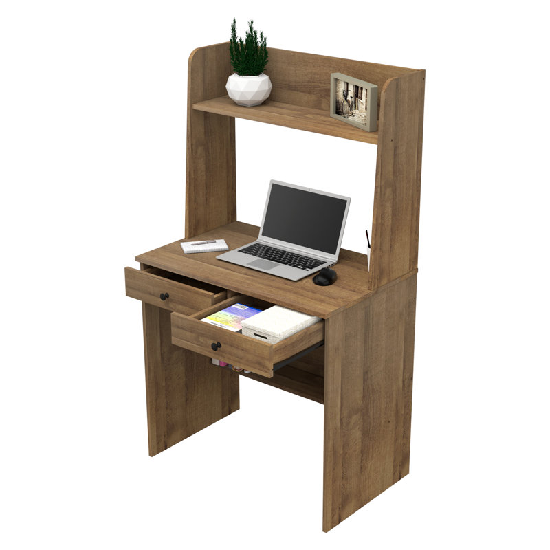 Bureau avec huche Kadie-Louise, Brun