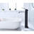 Stainless Steel Bathroom Sink Faucet With Waterfall Spout And Pop-Up Drain, Matte Black Color For A Contemporary Built Reliability-121613377