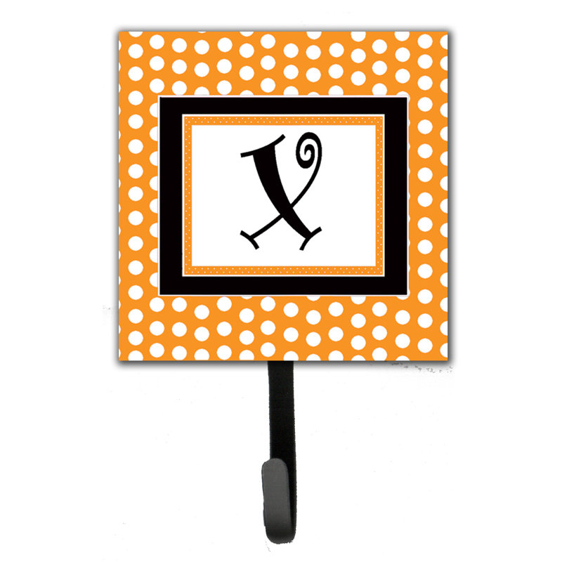 Porte-laisse coussin monogramme et crochet mural, X