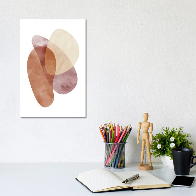 Abstraction In Warm Colours I by Nouveau Prints - Wrapped Canvas Gallery-Wrapped Canvas Giclée, 20.32 cm H x 30.48 cm W